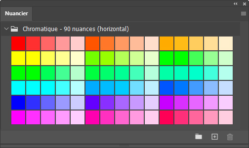 Nuancier chromatique 90 couleurs