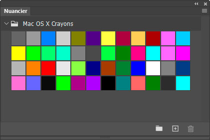 Nuancier Mac OS X Crayons