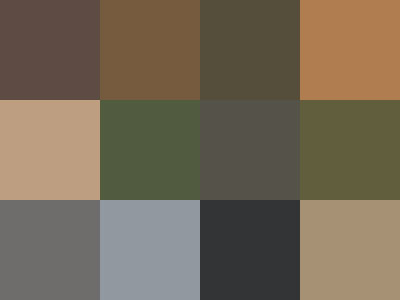 Nuancier Camouflage Colors US Army
